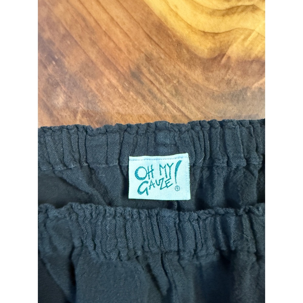 Oh My Gauze Women's Pants 3 XXL Knit Lagenlook Cotton Wide leg Pull on Boho RR18 - Picture 3 of 6